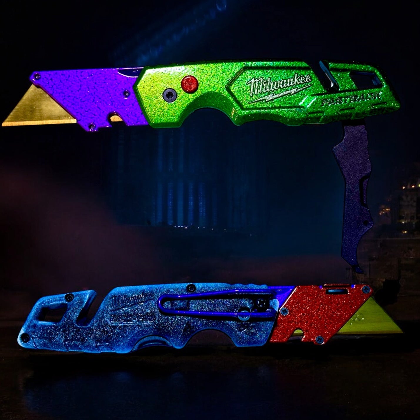 Powder Coated Custom Knives Folding Utility Knife