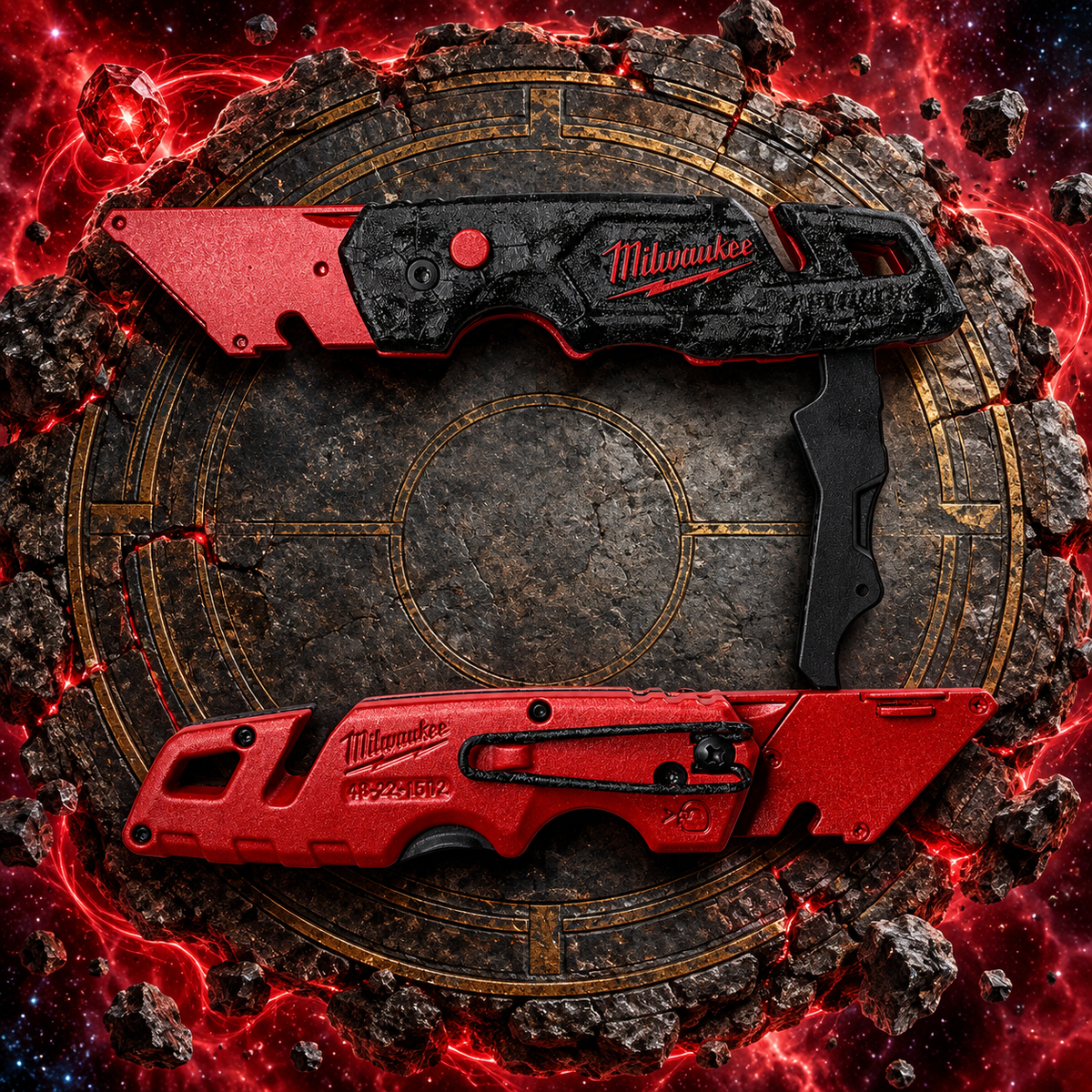 Powder Coated Custom Knives Folding Utility Knife