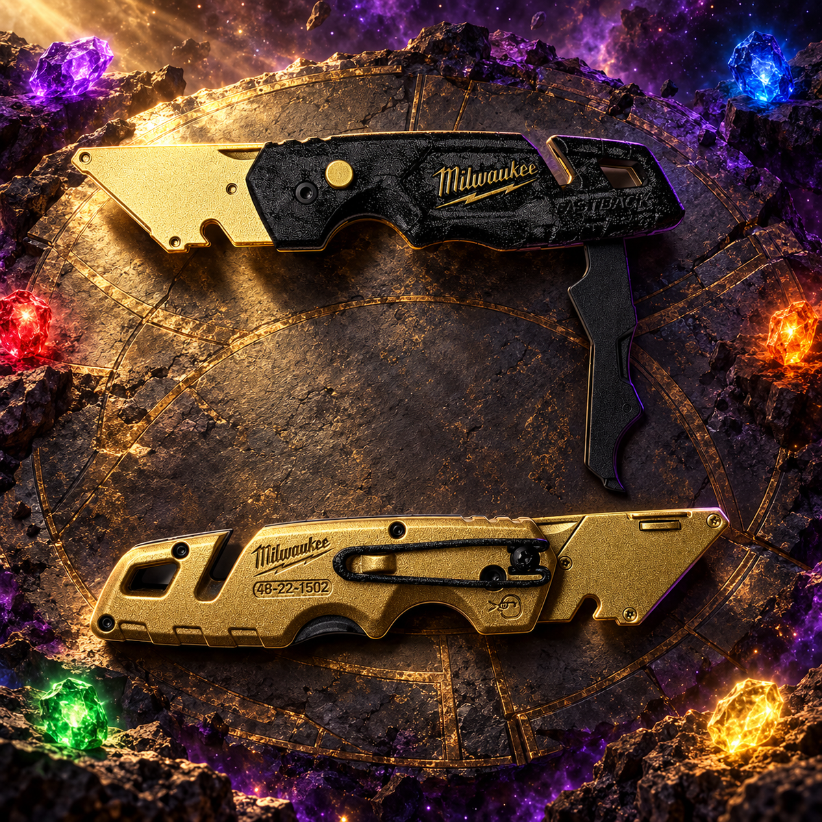 Powder Coated Custom Knives Folding Utility Knife