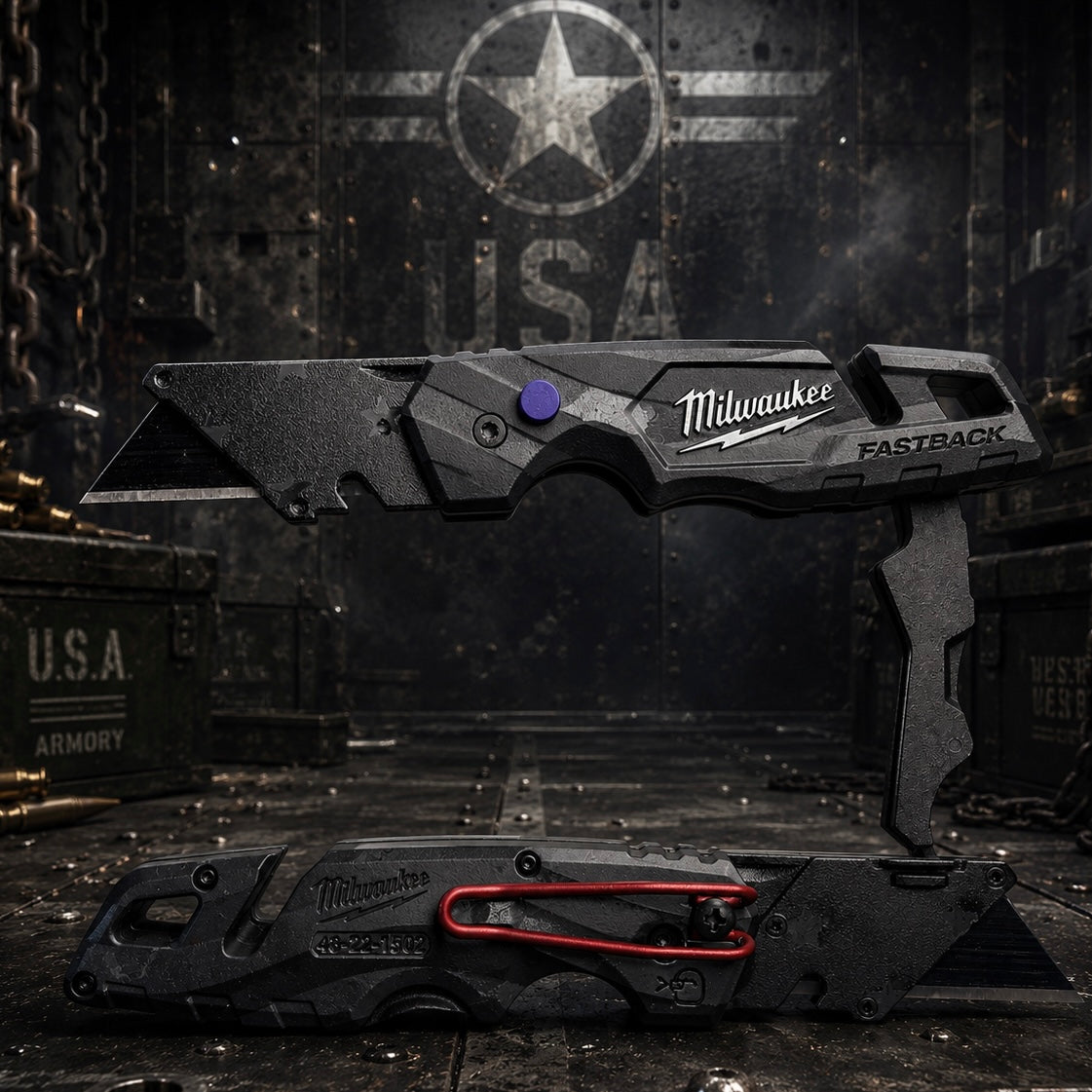 Powder Coated Custom Knives Folding Utility Knife