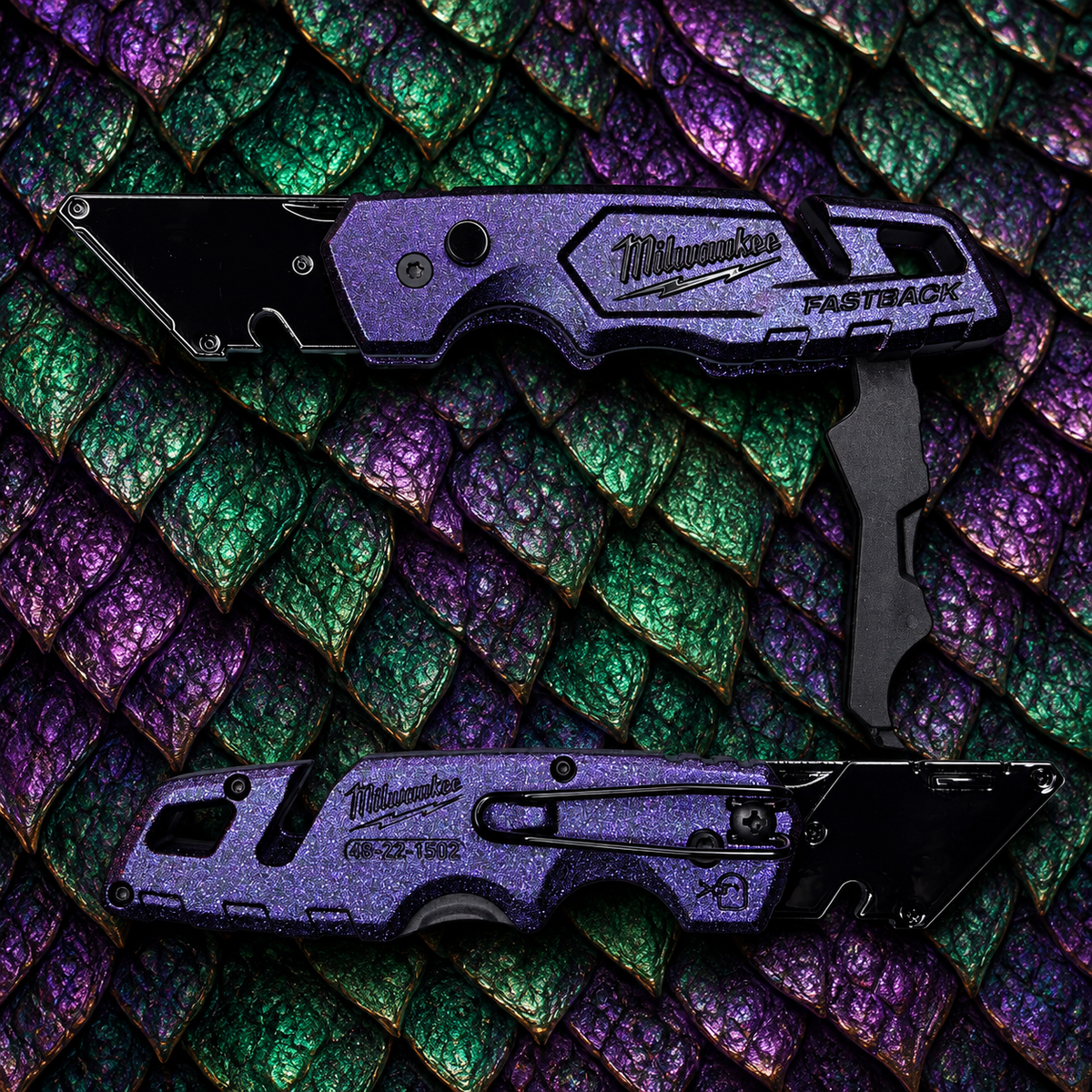 Powder Coated Custom Knives Folding Utility Knife