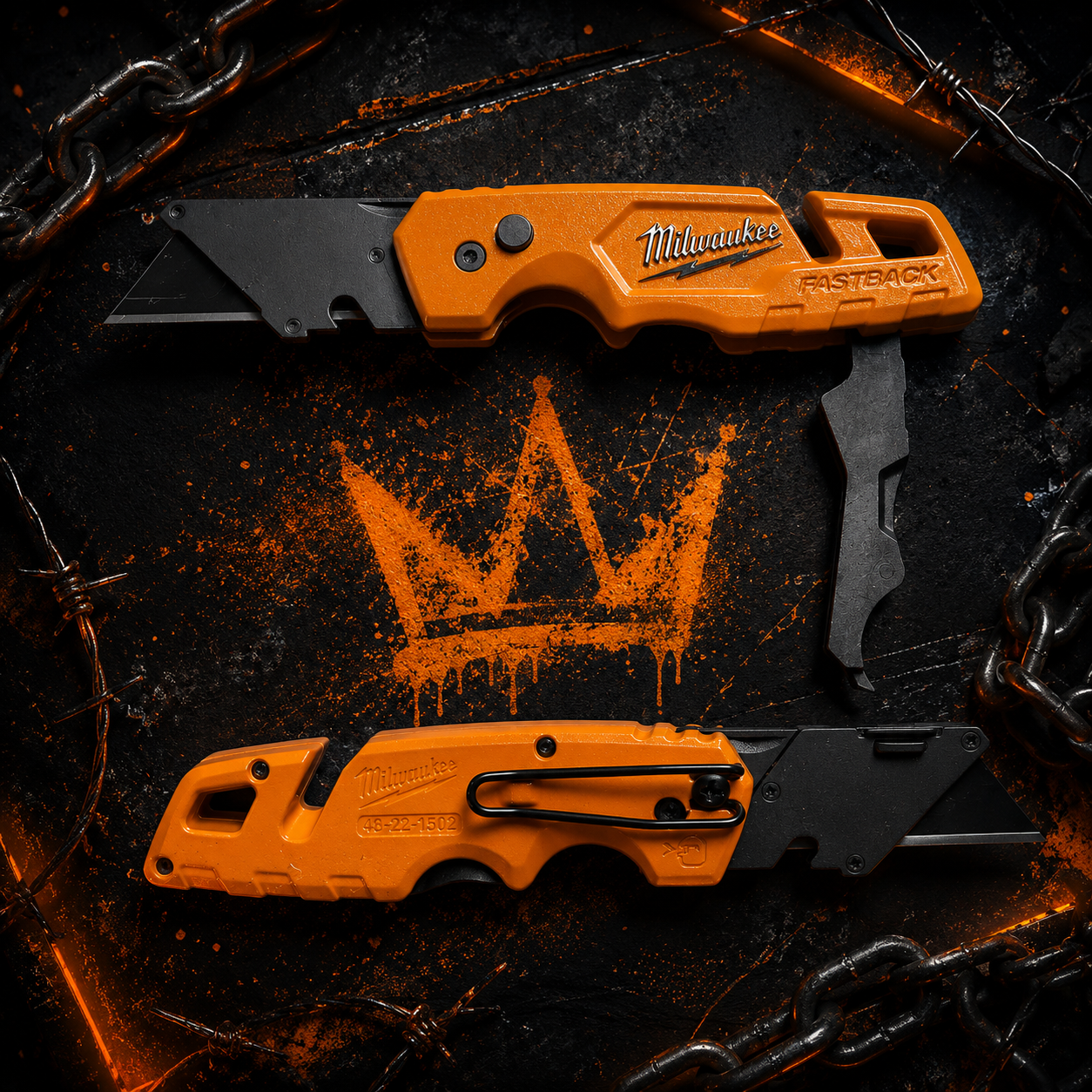 Powder Coated Custom Knives Folding Utility Knife