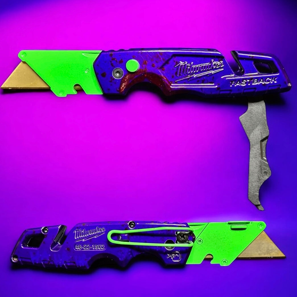 Powder Coated Custom Knives Folding Utility Knife