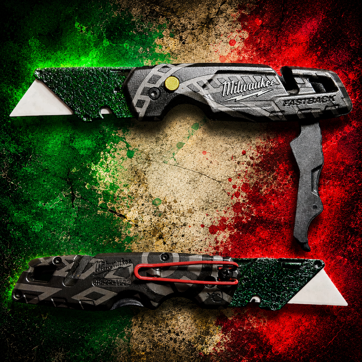 Powder Coated Custom Knives Folding Utility Knife