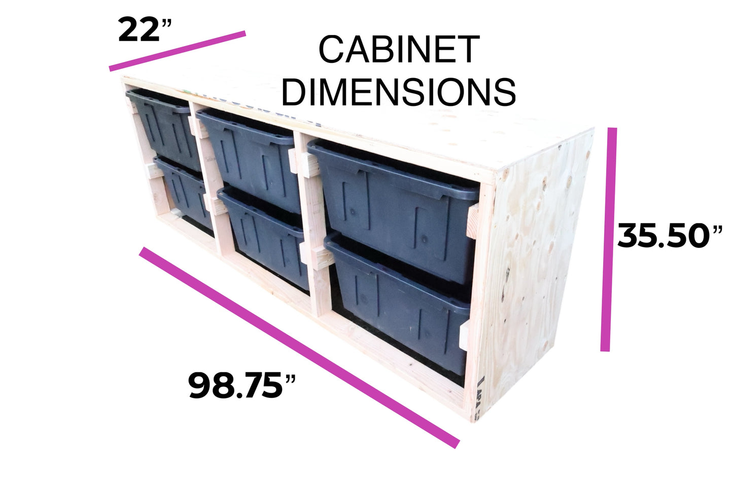 EZ Home Plans for Storage Organizer Tote 2x3 Sideways