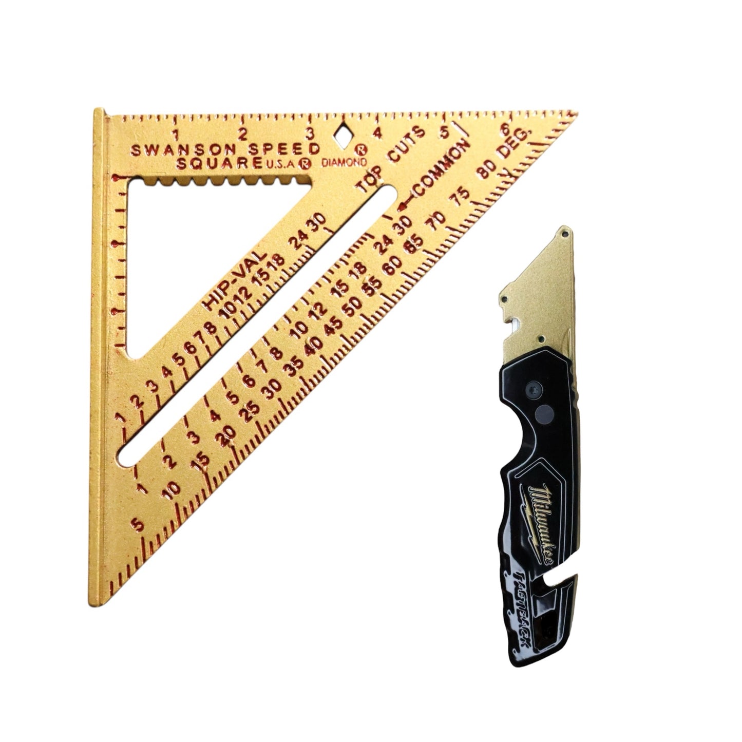 Swanson Tool Company Speed Square with Multi-Functional Markings – Custom Powder Coated Construction Tool