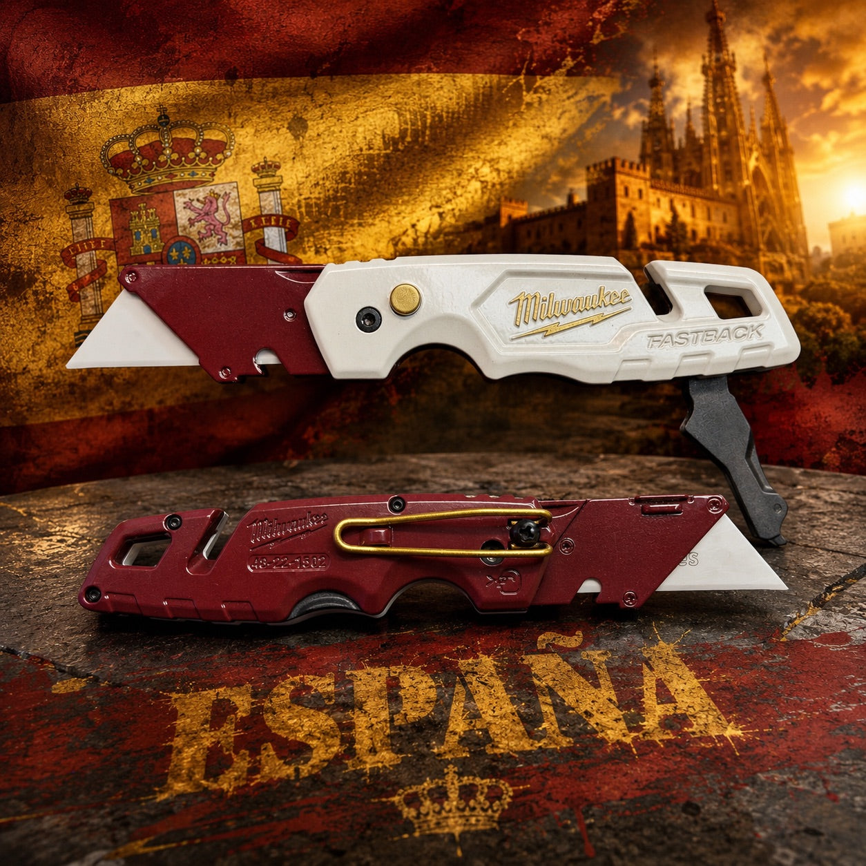 Powder Coated Custom Knives Folding Utility Knife