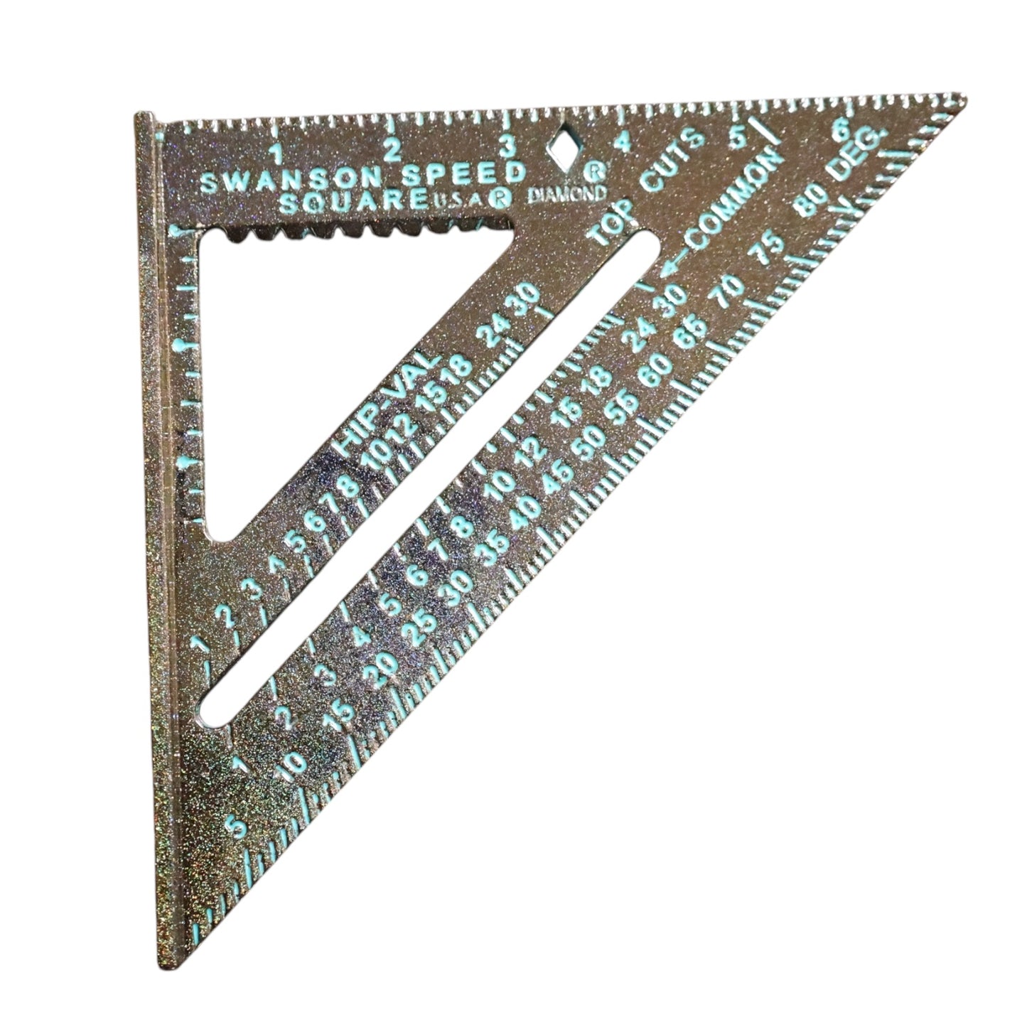 Swanson Tool Company Speed Square with Multi-Functional Markings – Custom Powder Coated Construction Tool