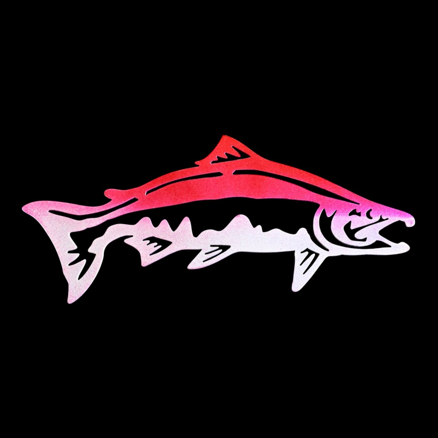 King Salmon Metal Wall Art Plasma Cut – Handmade Fishing Decor for Anglers – Powder-Coated Steel – 13 Vibrant Colors – Rustic Man Cave Gift – Chinook Salmon Sign 16 Gauge – Made in USA