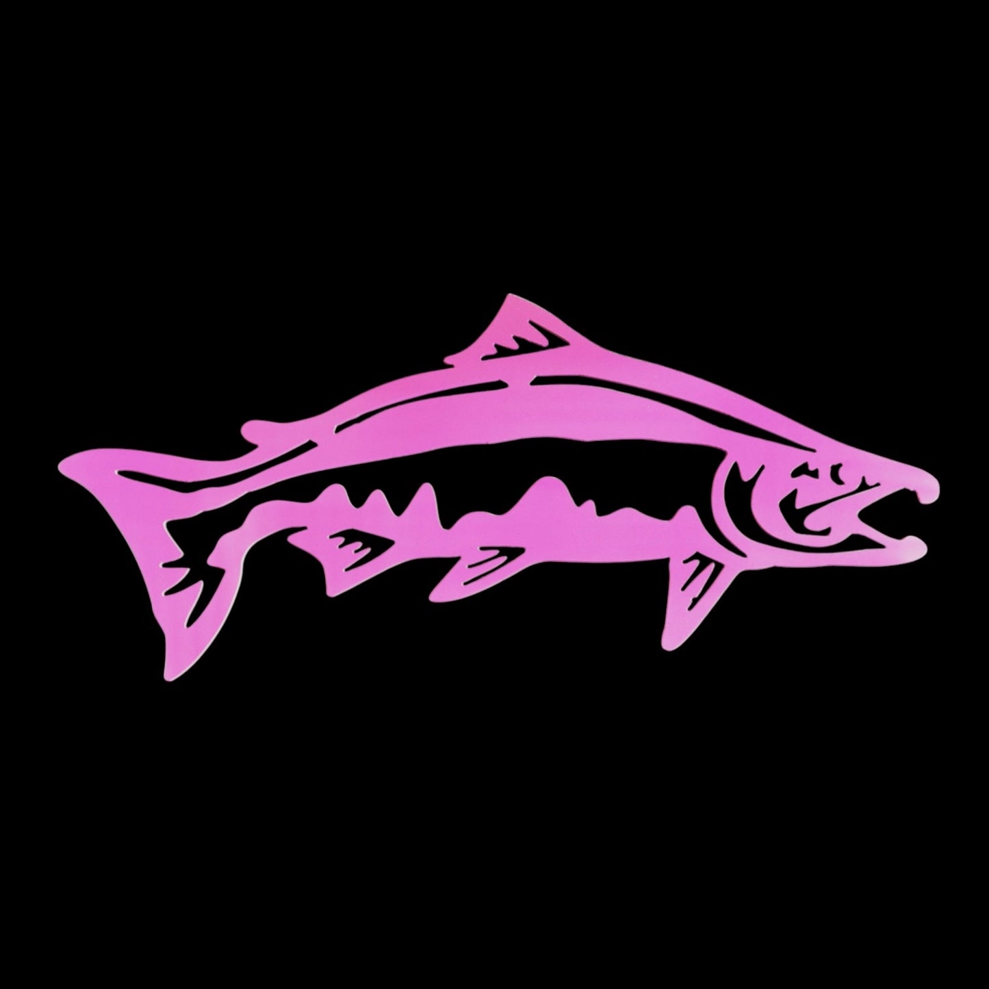 King Salmon Metal Wall Art Plasma Cut – Handmade Fishing Decor for Anglers – Powder-Coated Steel – 13 Vibrant Colors – Rustic Man Cave Gift – Chinook Salmon Sign 16 Gauge – Made in USA