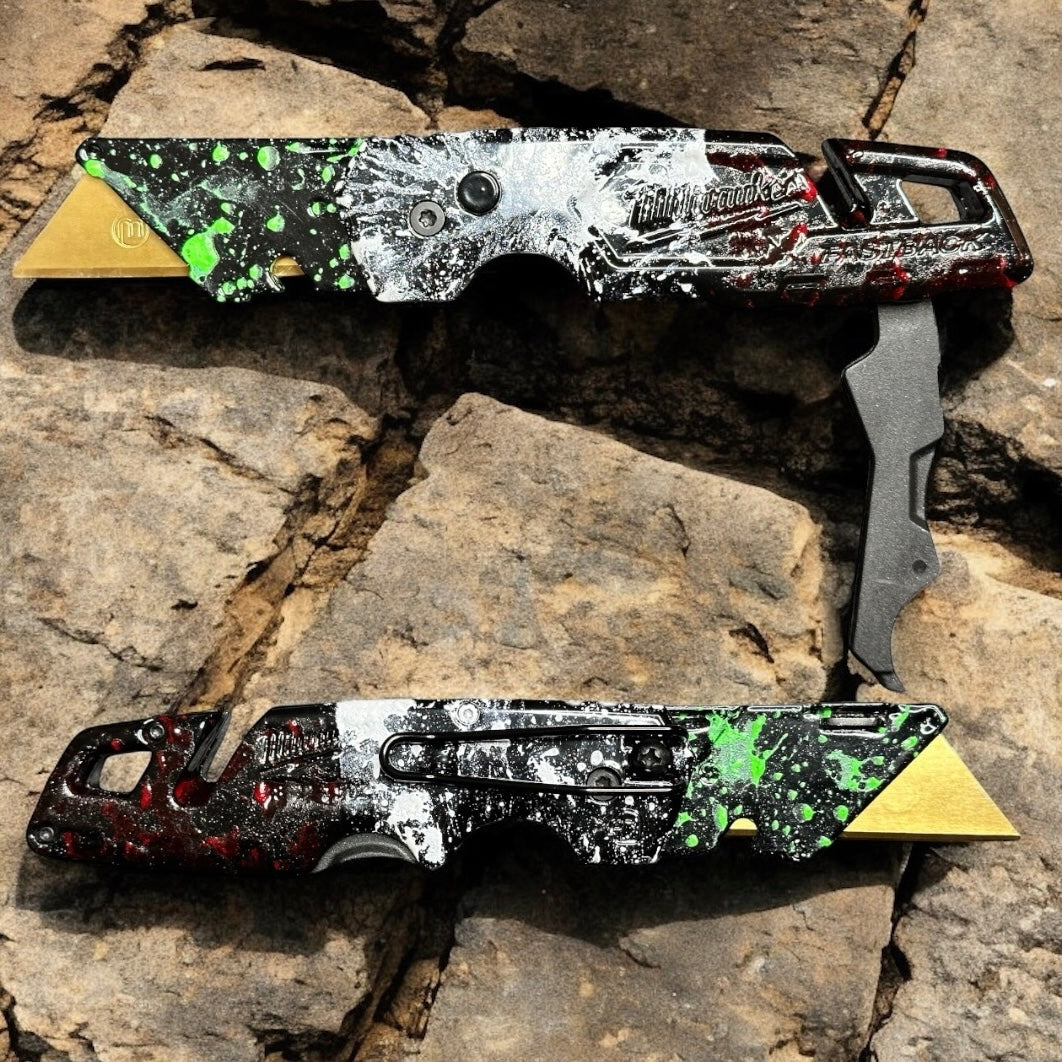 Powder Coated Custom Knives Folding Utility Knife