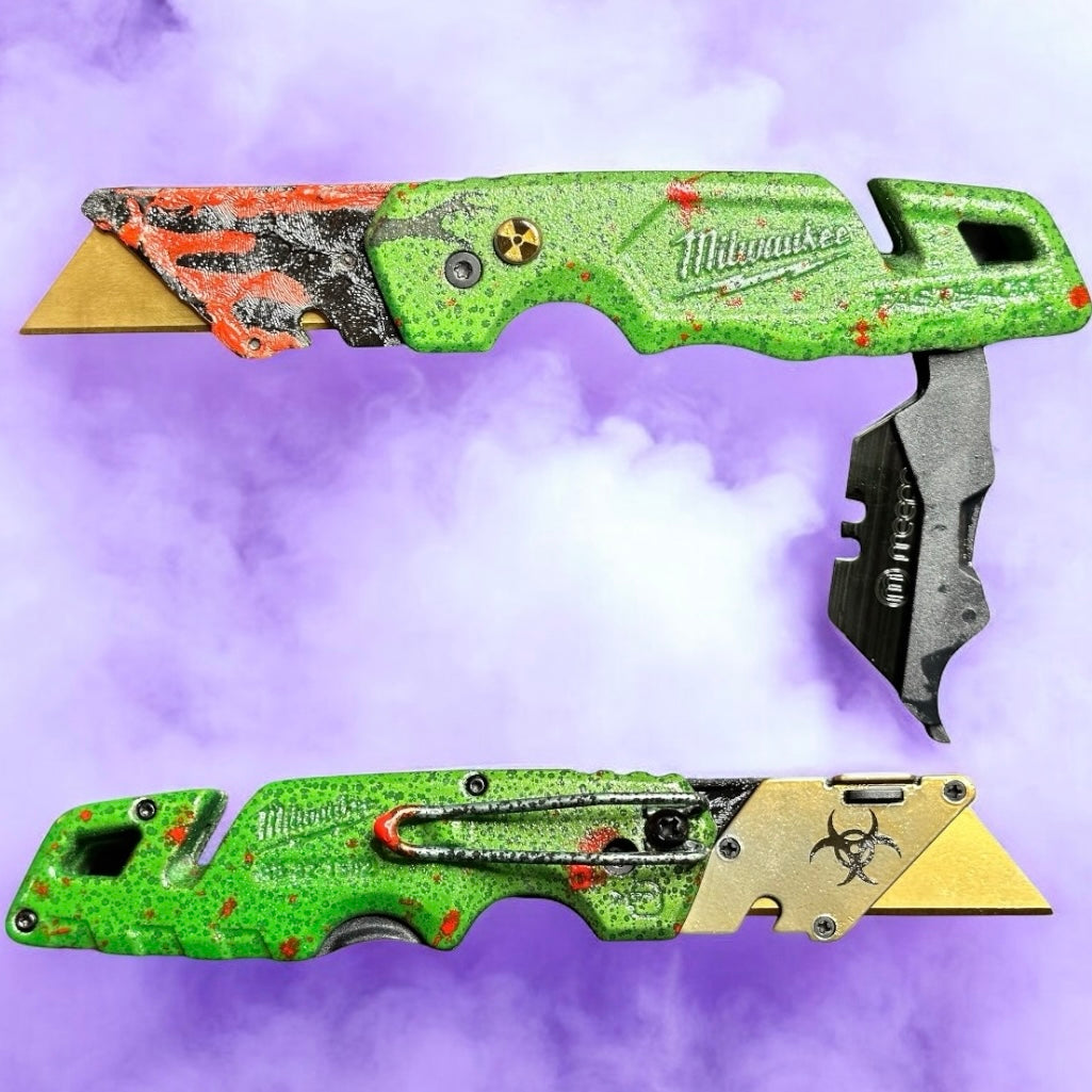 Powder Coated Custom Knives Folding Utility Knife