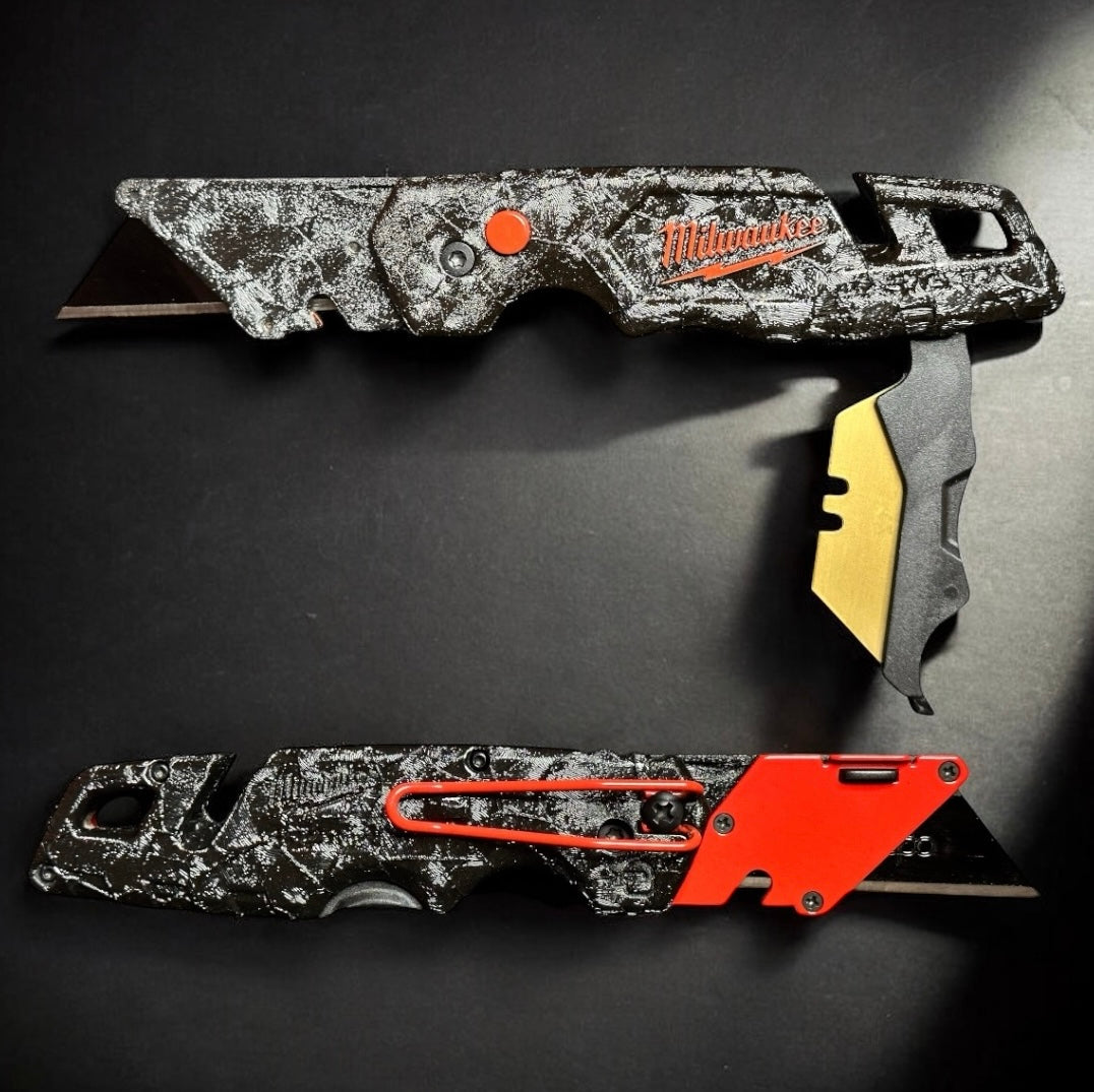 Powder Coated Custom Knives Folding Utility Knife