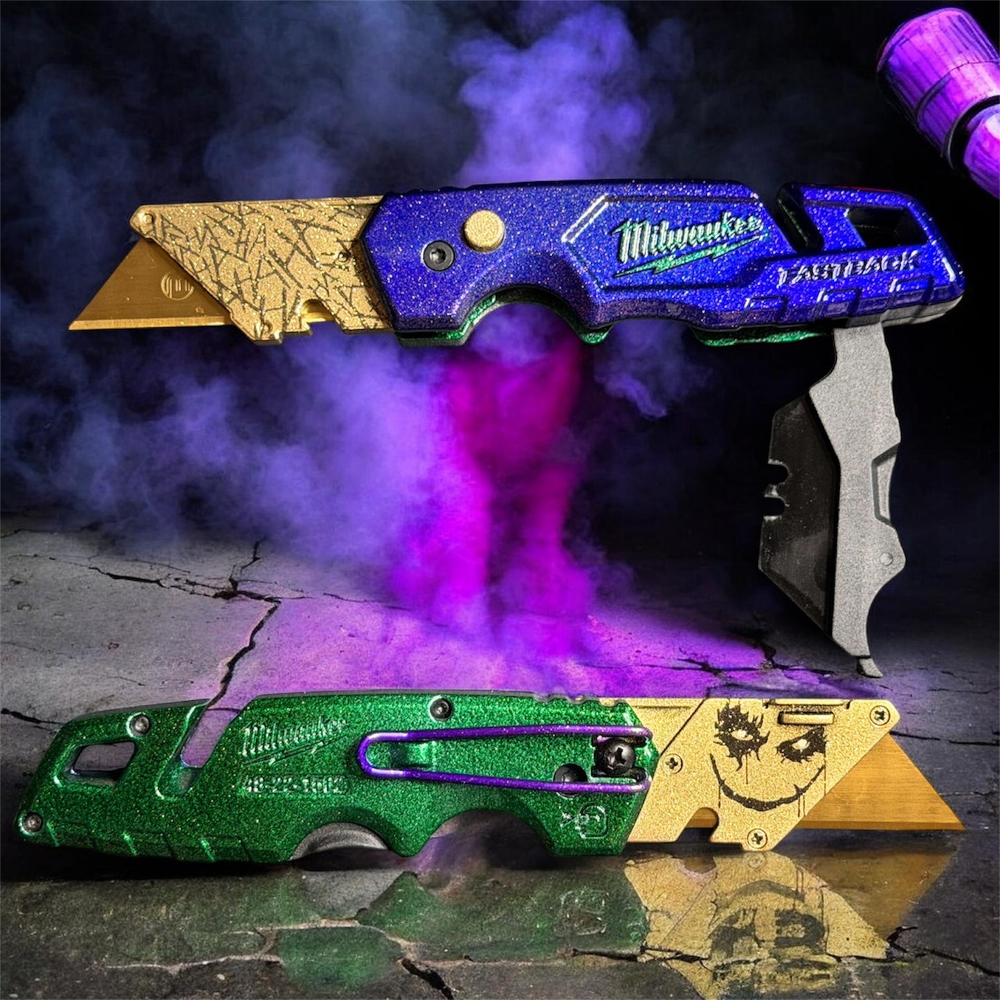 Powder Coated Custom Knives Folding Utility Knife