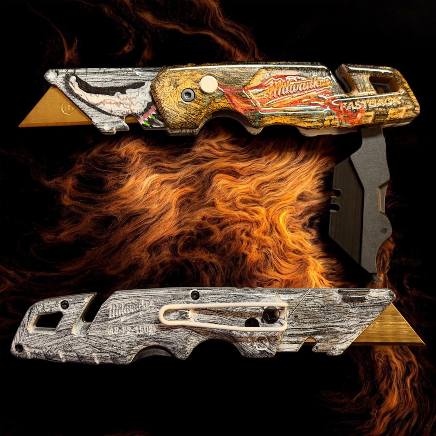 Powder Coated Custom Knives Folding Utility Knife