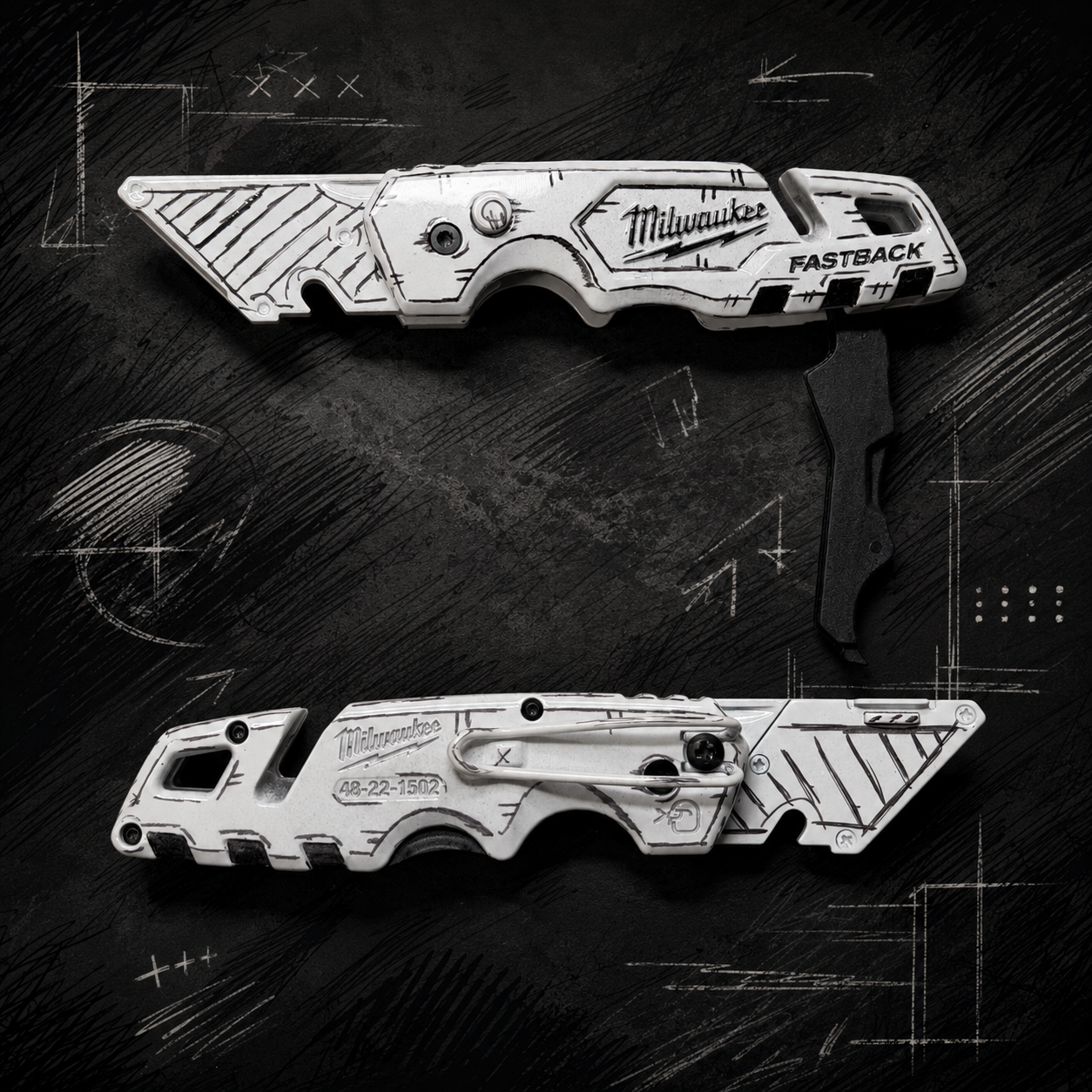 Powder Coated Custom Knives Folding Utility Knife
